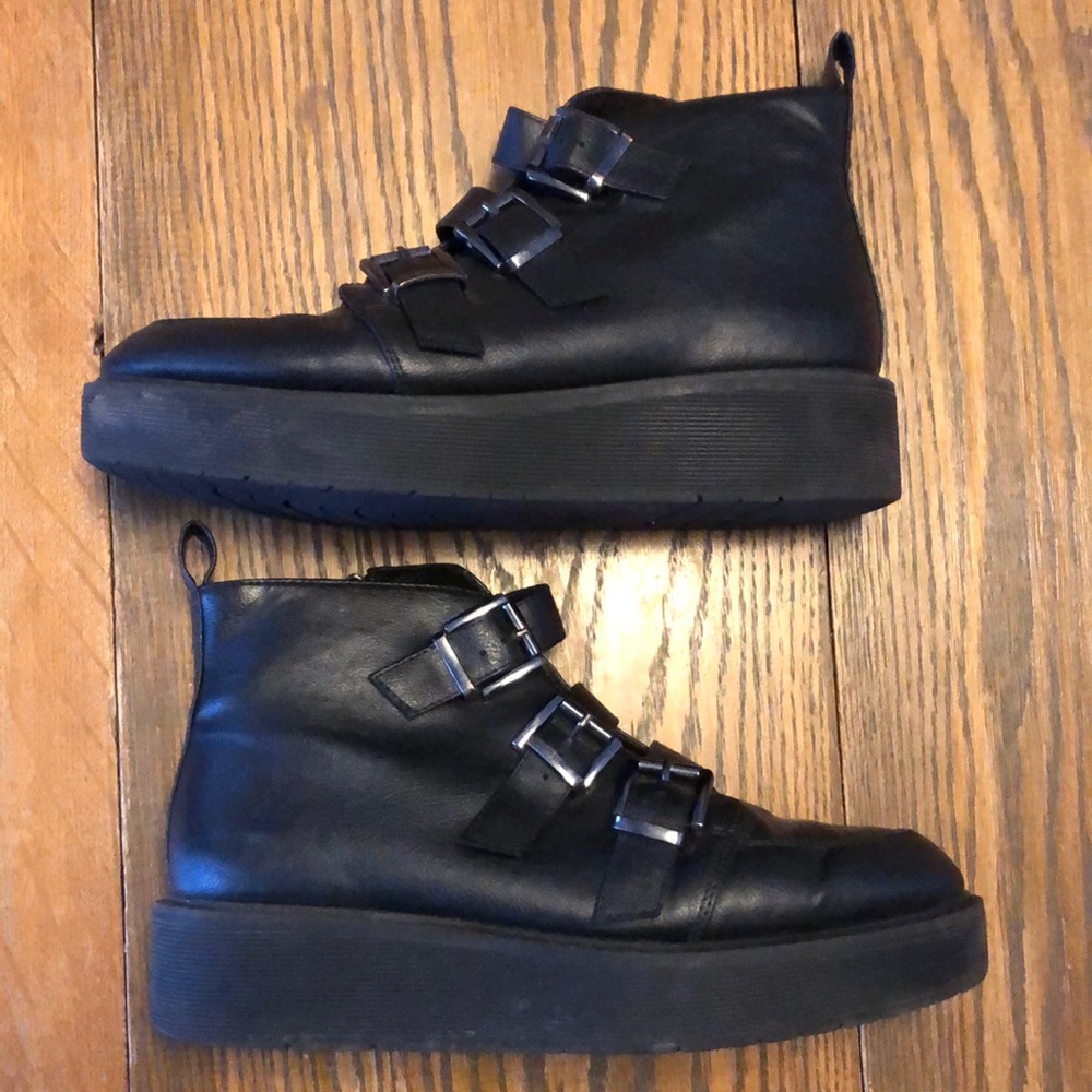 ASOS Black Buckle Booties